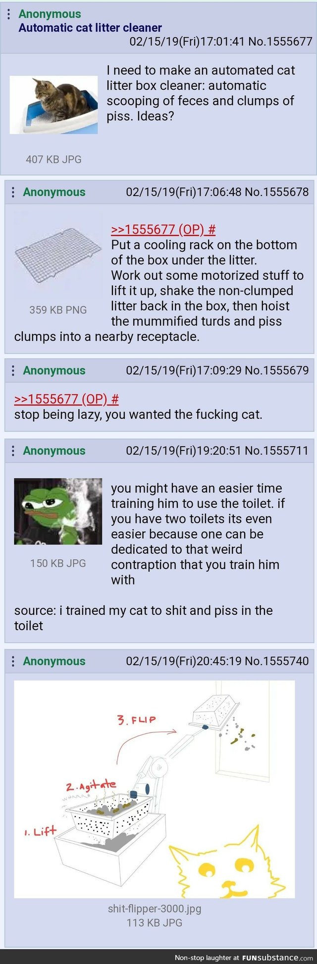 Anon defenestrates his cat