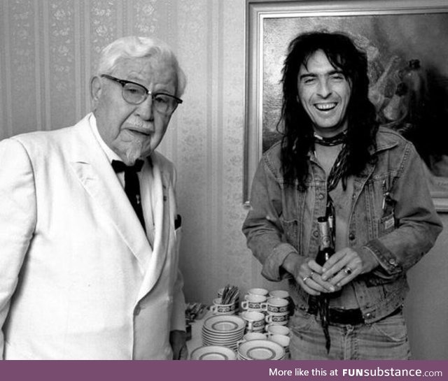 Colonel Sanders and Alice Cooper met