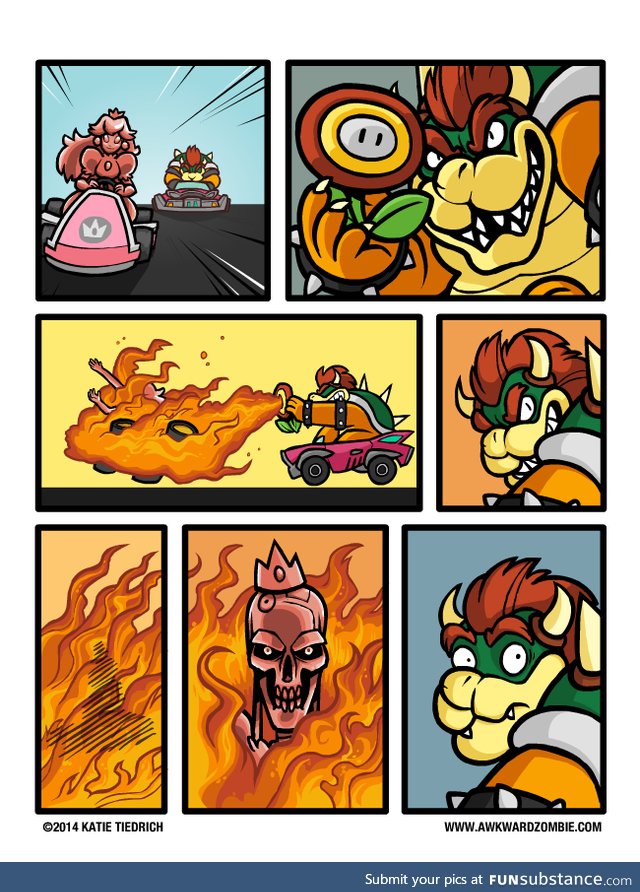 Looks like Bowser is about to be... *sunglasses* ...Terminette'd.