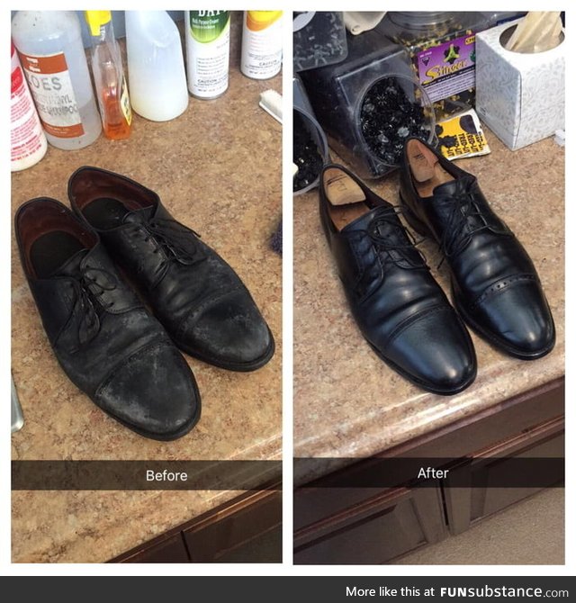 I polish shoes at a golf club. Sometimes I think my work is oddly satisfying