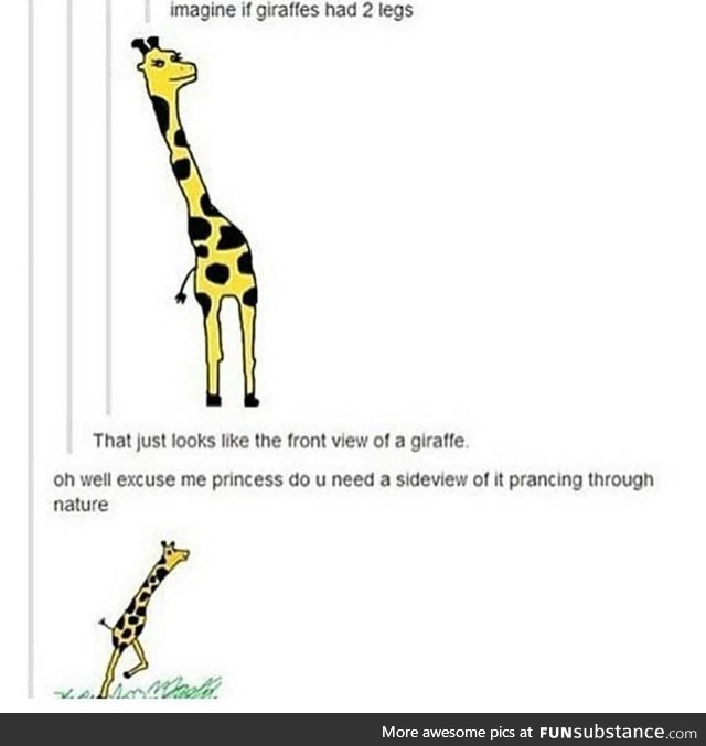 2 legged giraffe