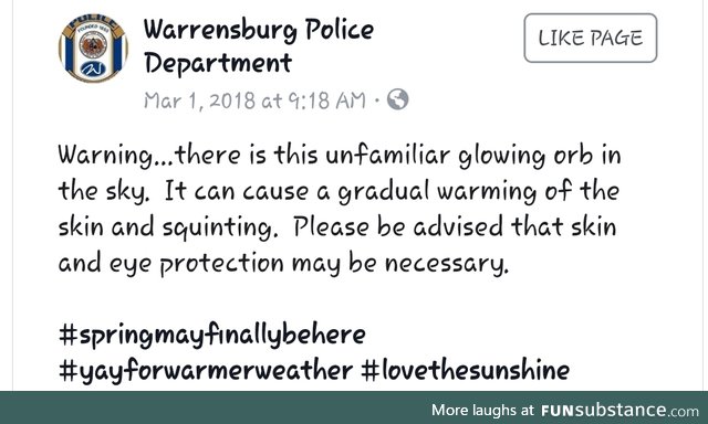 My hometown's PD is hilarious