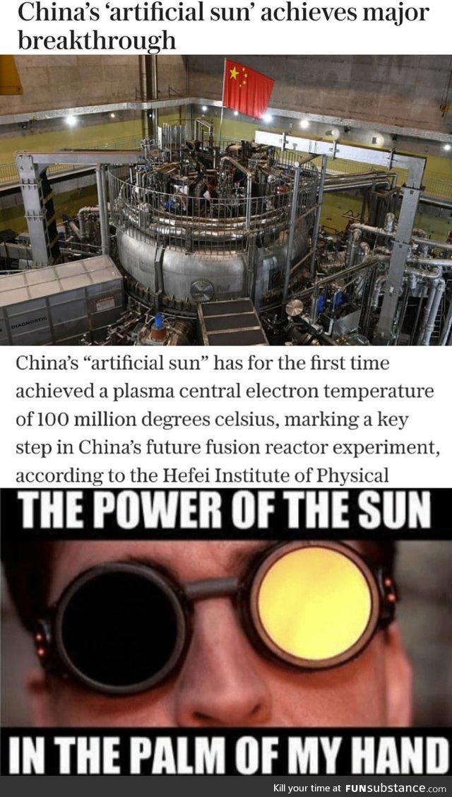 China's artificial sun nearly 7 times hotter than the real sun