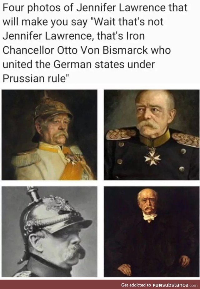 "wacht eens eventjes dat is Otto van Bismarck de ijzeren kanselier"