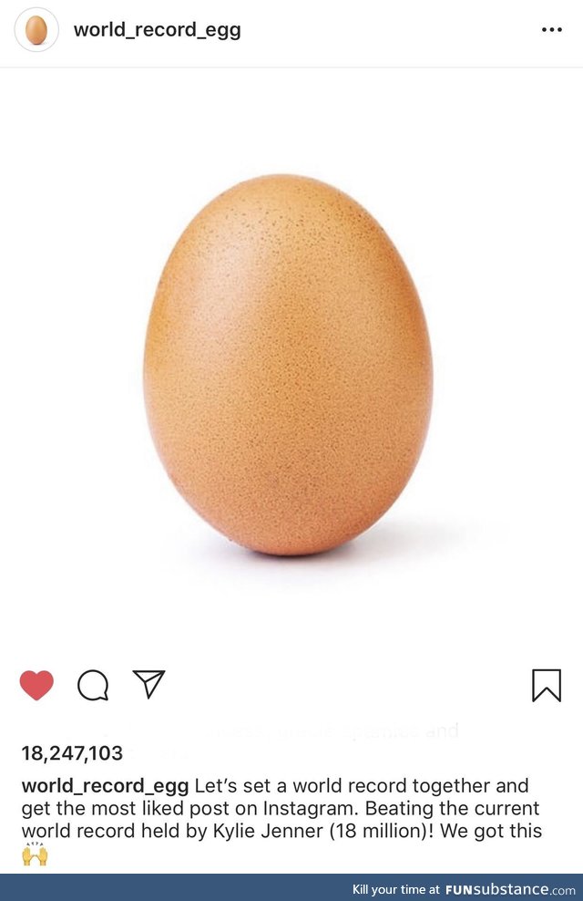 The egg that surpassed Kylie Jenner on Instagram