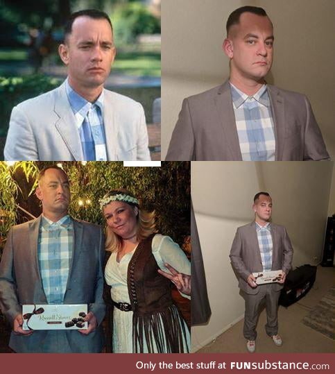 Decided to go as Forrest Gump n' Jenny this year. 