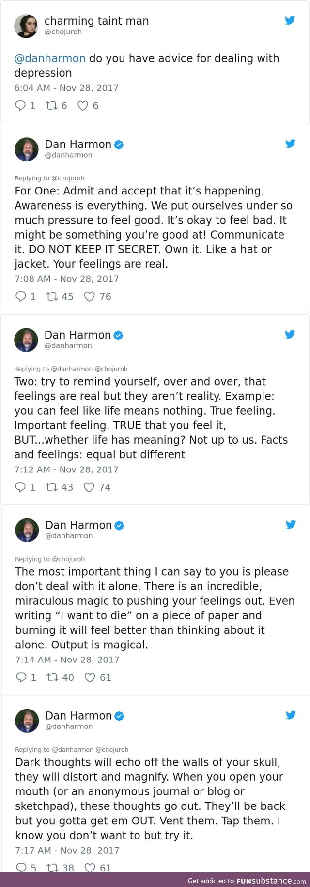 Saint Dan Harmon (creator of Rick and Morty) answered to a twitter user a question about