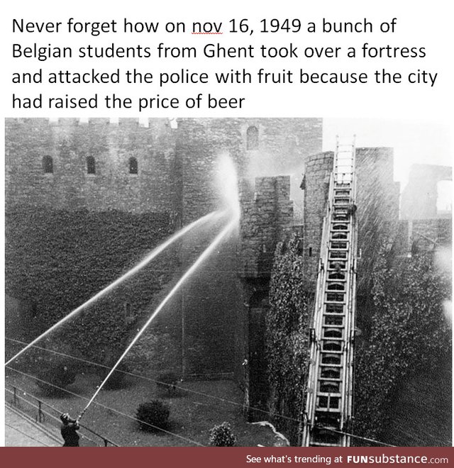 69 years ago, Belgian students showed us how important beer is