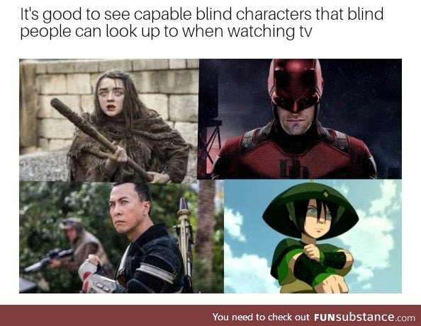 Shout out to all the blind people on 