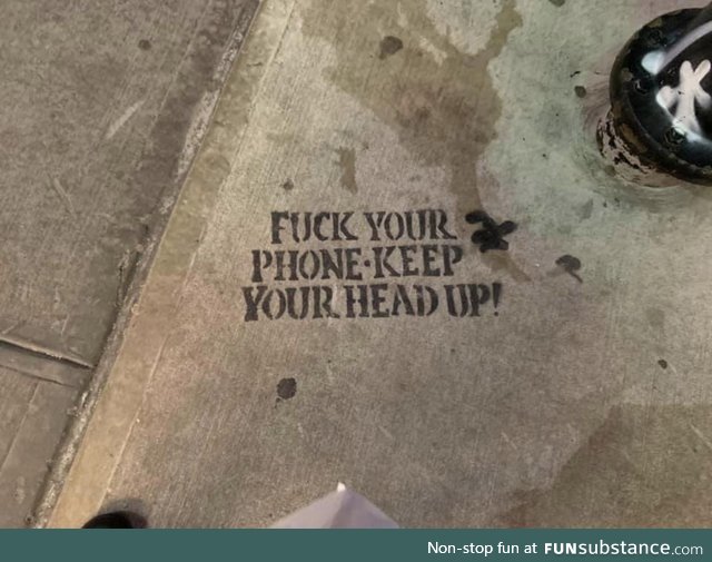 Saw this on the sidewalk in NYC ~New Yorker’s are always keeping it real!