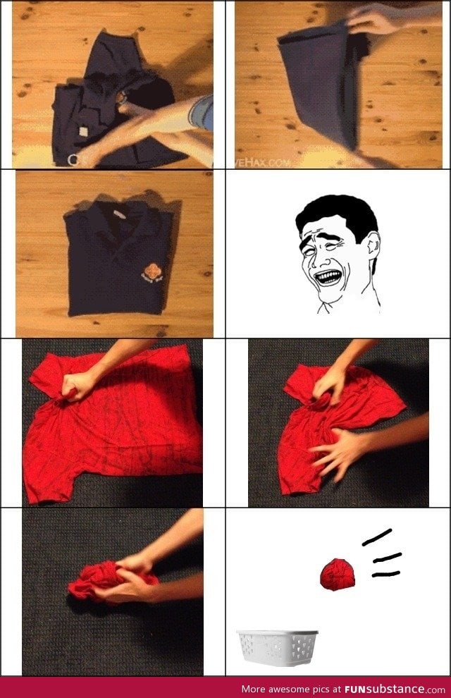 My way to fold a shirt
