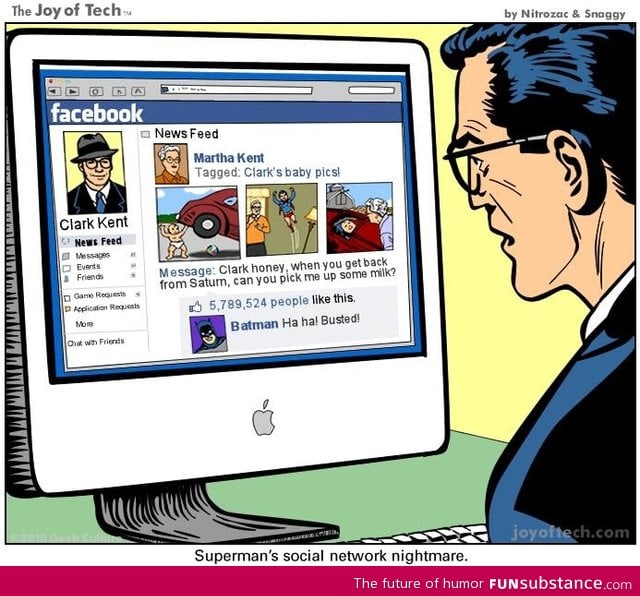 Superman on Facebook