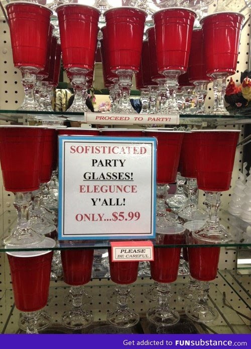 Sophisticated party glasses