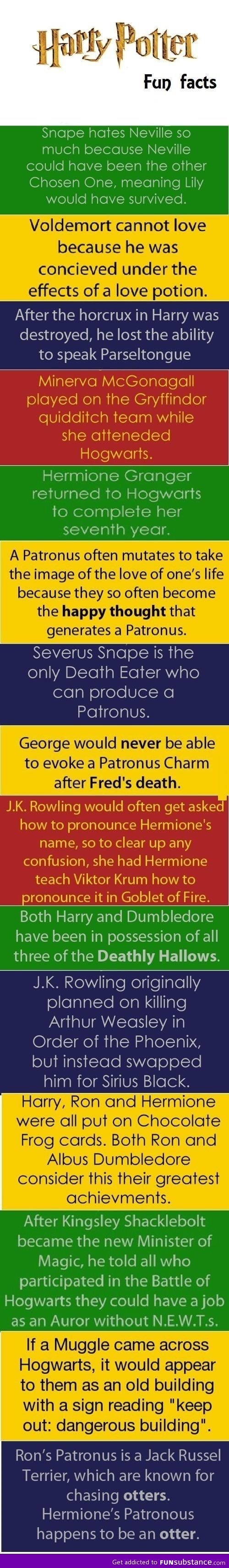 Harry Potter Fun Facts
