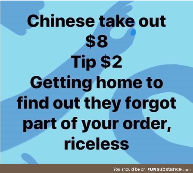 Chinese take out fail