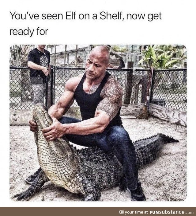 The Rock on a croc