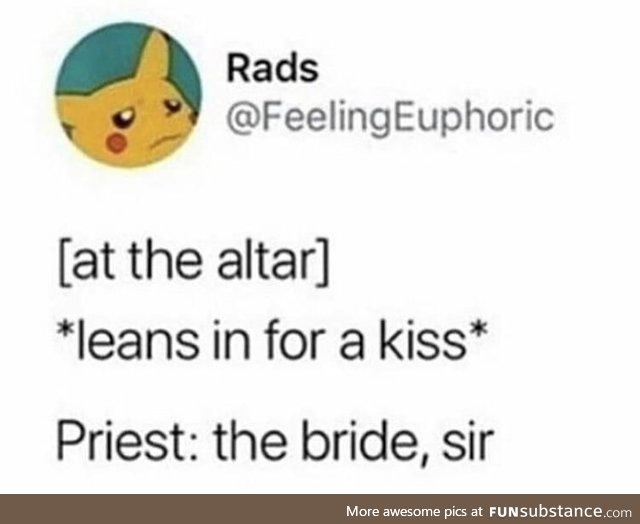 When the priest hella cute