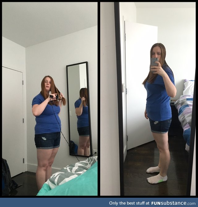 Same outfit, 30lb difference