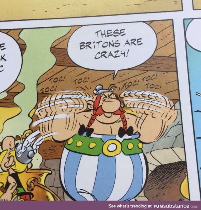 Obelix explaining Brexit (50 BC colourized)