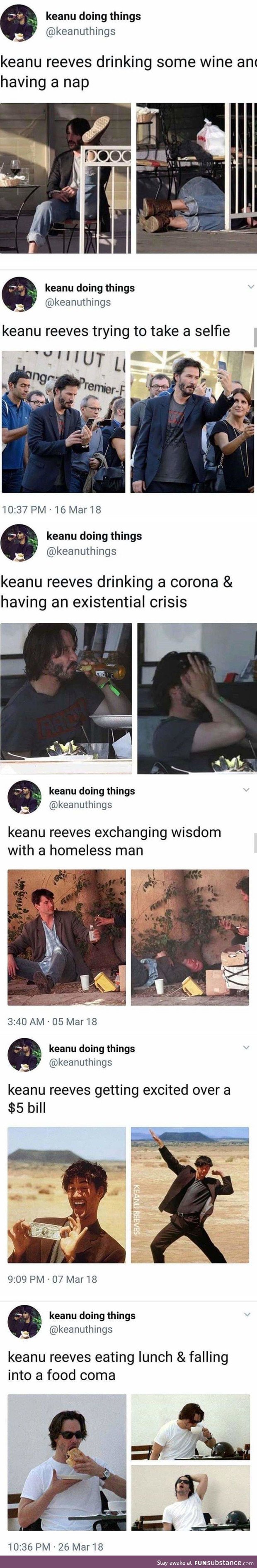 Keanu reevesing about town