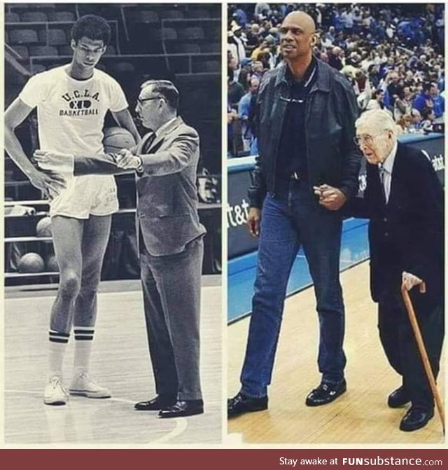 Kareem Abdule-Jabbar and Coach Wooden