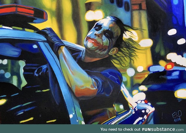 To honor Heath Ledger on his birthday I wanted to share this oil painting I recently made