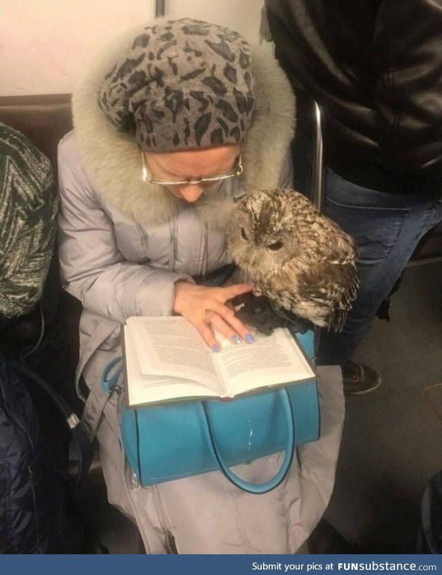 Old lady at subway