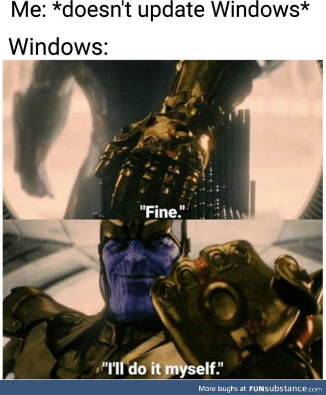 Windows Thanos meme