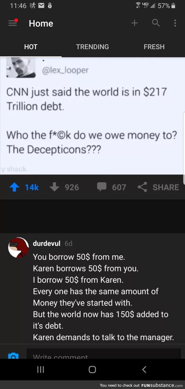 Of course Karen is the problem