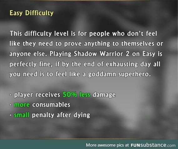 "Easy Mode" - Shadow Warrior 2 gets it