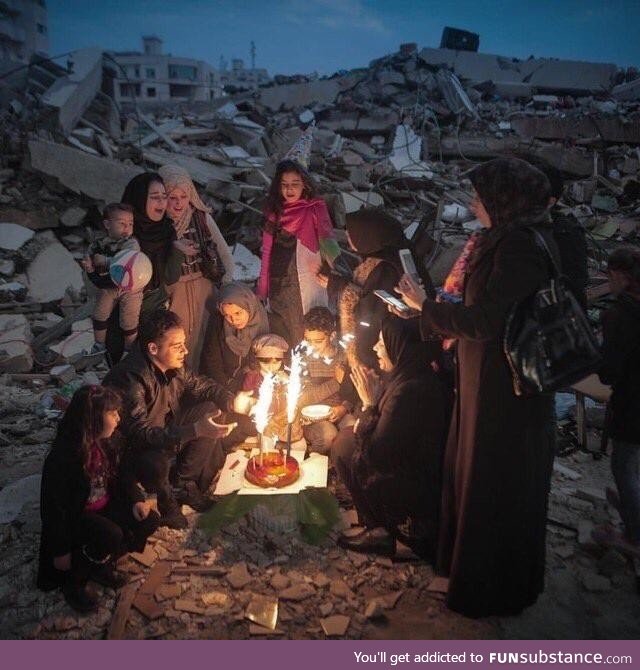 Just a little birthday in Gaza