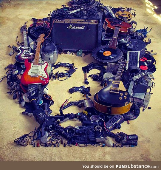 Jimi created using musical objects