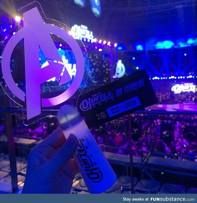 At the Endgame press in Seoul they had these lightsticks, they are beautiful.