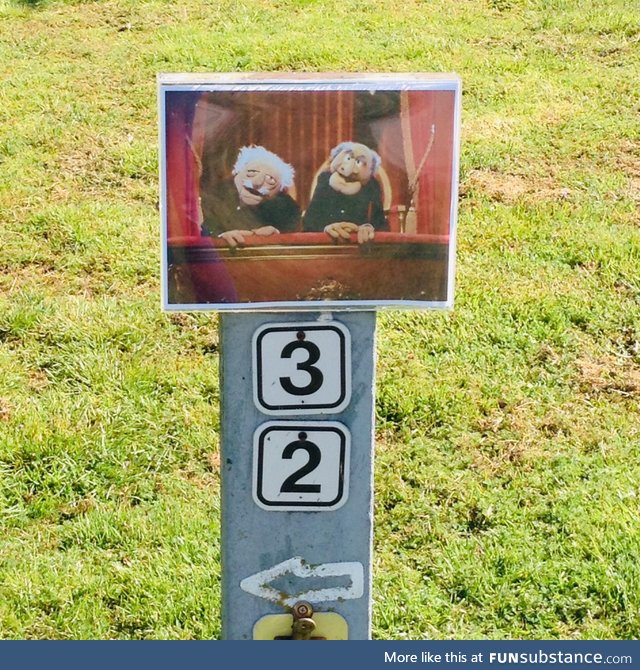 Two funny retired guys next to our family’s campsite had this sign on their camping