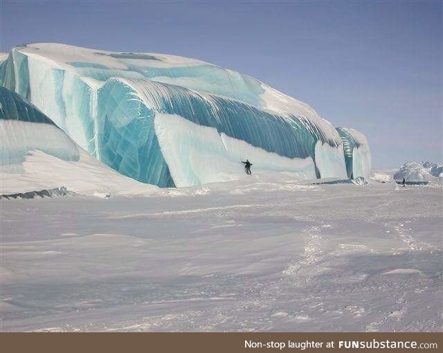 Ice wave on Lake Huron, Michigan