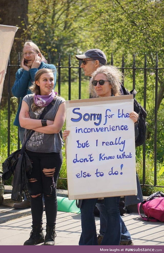 The most polite protester ever, London