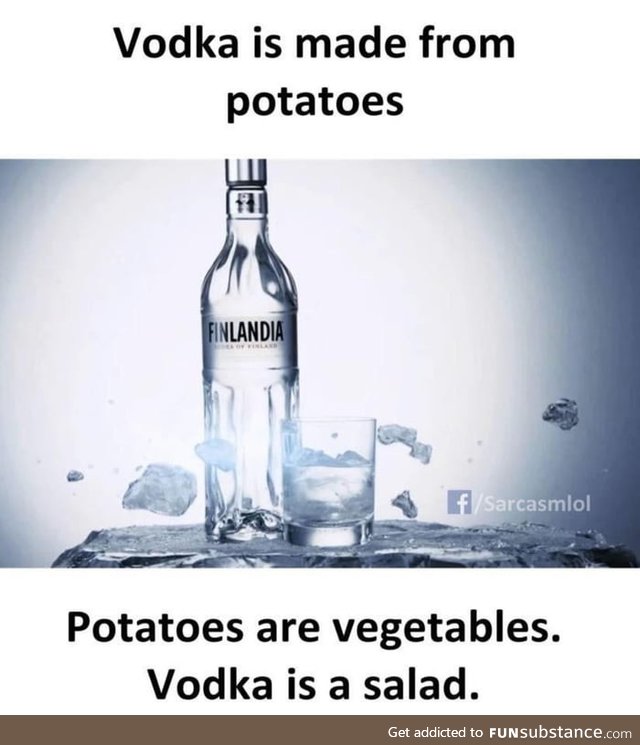 Vodka = salad