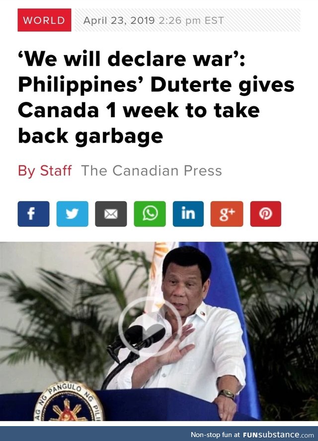 Candian-philippines trash war