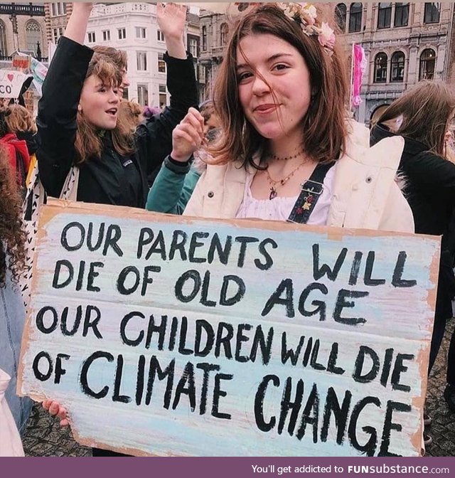 Great message from teens about climate change. Sad but true