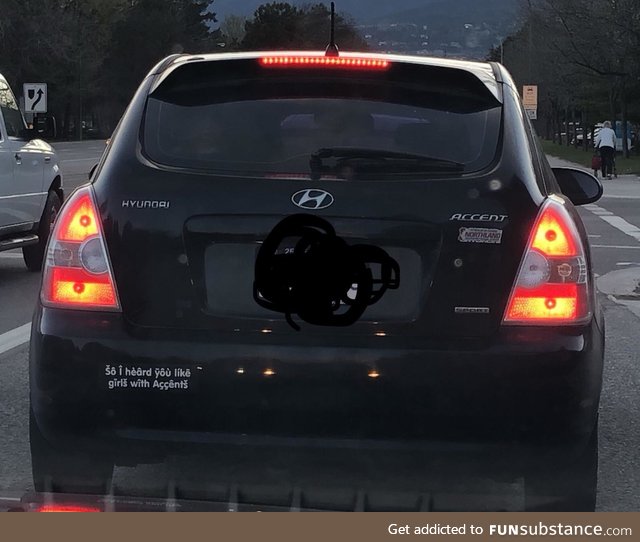 The perfect bumper sticker doesn’t exi.... Oh