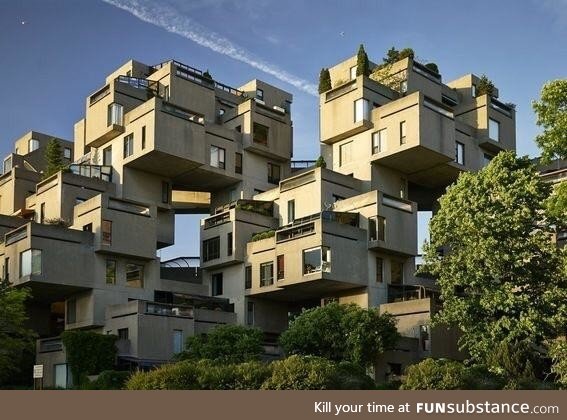 Habitat 67, built in the 60s for Expo 67, Quebec, Canada