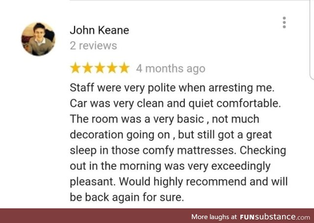 This review of an Irish police station