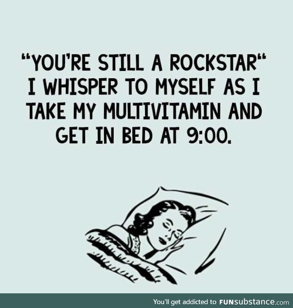 Rockstars need sleep, also