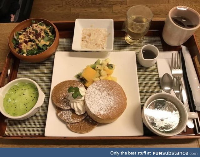 This is not the food from a high-end restaurant. This is hospital food in Japan