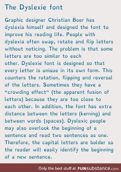 The dyslexie font