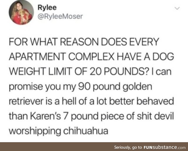 Dog weight limit