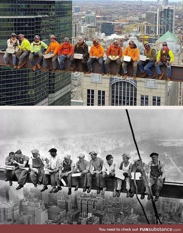 Chicago Ironworkers recreate the famous picture from the 1930s!
