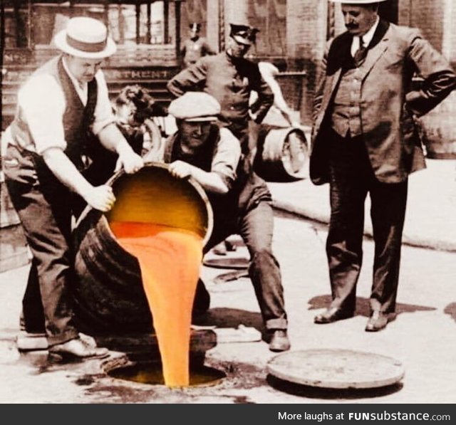 Workers refilling the Earth's core with lava during the Great Lava Shortage (1910)