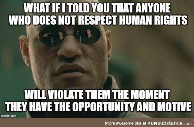 To be fair, you have to understand something to respect it