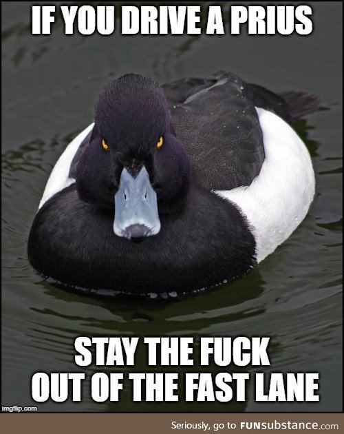 Let me just drive 55 in a 70 zone and be oblivious to the line of traffic behind me!